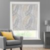 Leah Leaf Ochre Blackout Roller Blind