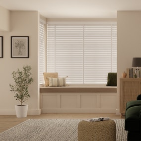 White 63mm Hardwood Venetian Blind